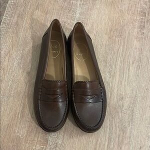 Jack Rogers Dark Brown Leather Loafers